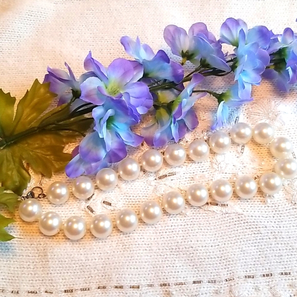 Vintage custom made pearl necklace - 16 inches - Picture 4 of 5